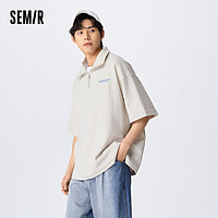 百亿补贴：Semir 森马 [商场同款]森马POLO衫男新款情侣2023年夏季运动风舒适半开襟上衣