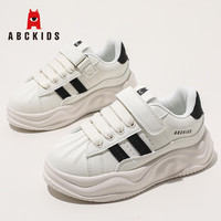 ABCKIDS童鞋儿童休闲板鞋女童2024春季小白鞋男童中大童防滑运动鞋 白色 27码 参考内长16.7cm