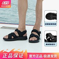 百亿补贴：SKECHERS 斯凯奇 春夏凉鞋露趾魔术贴运动风日常平跟透气男鞋237050