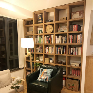 鲁班一木老榆木书架全实木落地书桌书柜组合简约带书架摆件书架带书柜 上门测量费用