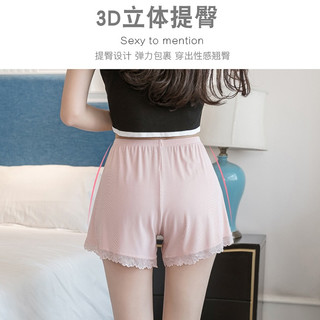 维彩菲 性感款蕾丝裤女薄款防走光保险裤可外穿打底裤韩版ins短裤 【1条装】神秘黑 均码(80-135斤左右)
