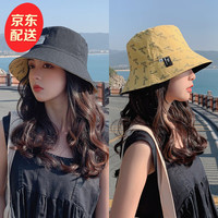 鑫铎帽子女遮阳帽夏季双面沙滩帽女士出游防晒太阳帽鸟眼布渔夫帽子 黑色(双面戴) 均码