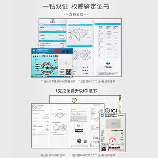 MoLi18k玫瑰金人工合成培育钻石圆钻泡泡锁骨项链1克拉吊坠女 培育钻E色/VS/3EX/鉴定证书 80分