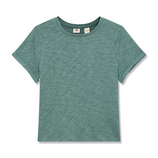 Levi's李维斯24夏季女士休闲气质宽松短袖T恤 绿色 A7247-0005 L