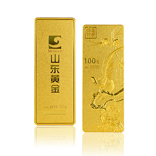 SD-GOLD 山东黄金 富贵祥和Au9999 投资黄金金条100g