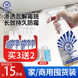 狼王 墙体除霉剂 650ml/瓶墙体墙面去霉斑霉菌霉点清洁剂除霉神器 650ml 5瓶