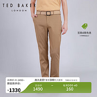 Ted Baker2024春夏男士简约通勤直筒纯色休闲长裤C41521 棕色 28