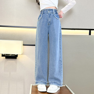 优优1点（Yoyo one）2024炸街女童套装儿童春装洋气时髦童装女孩大童春秋休闲 13068蓝+19525白 170cm