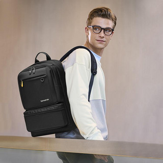 Samsonite 新秀丽 男女款织物双肩包 36B*09003 黑色