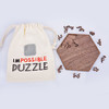 俏拍puzzle拼图 GM10级烧脑十级拼图解密盒木质解锁超高难度 【9级】超难-直角6边形+布袋