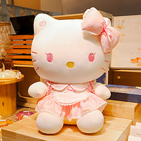 Hello Kitty 凯蒂猫公仔猫咪玩偶安抚毛绒玩具布娃娃靠垫枕头 男女孩女生布娃娃抱枕 52cm洛丽塔粉色 洛丽塔-粉色52cm