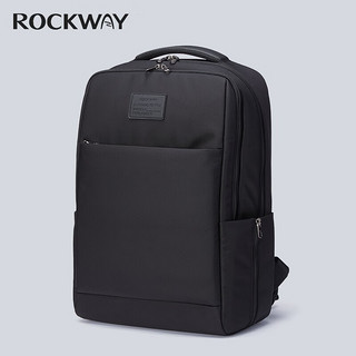 岩途（rockway）商务电脑背包男双肩包大容量通勤男士防泼水16英寸笔记本双肩背包 黑色 尺寸42*30*14.5厘米
