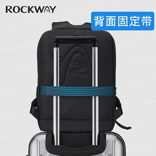 岩途（rockway）商务电脑背包男双肩包大容量通勤男士防泼水16英寸笔记本双肩背包 黑色 尺寸42*30*14.5厘米