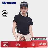 FILA 斐乐 FUSION斐乐潮牌短袖T恤女2024夏季新款上衣