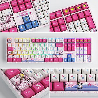 Akko 樱花独角兽潮玩机械键盘RGB有线卡通高颜值粉色少女心可爱