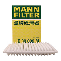 曼牌滤清器 曼牌（MANNFILTER）空气滤清器空气滤芯空滤C30009M凯美瑞06-14款/12-17款2.5汽油版