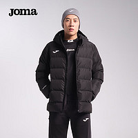 Joma 荷马 运动棉服男女通款棉衣秋冬季防风保暖连帽亲肤外套 黑色 5XL