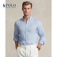 Polo Ralph Lauren 拉夫劳伦 男装 24年春经典版型亚麻衬衫RL18093 400-风信子蓝 L