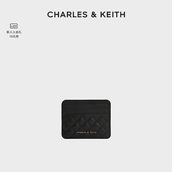 CHARLES & KEITH CHARLES&KEITH23冬季新品CK6-50680926-1撞色绗缝菱格迷你卡包女
