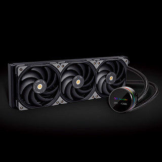 Thermaltake（Tt）大台风360 一体式CPU水冷散热器 (支持12代1700接口/ARGB旋转液晶屏水冷头/高效能风扇）