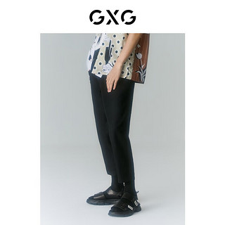 GXG奥莱 多色多款简约基础休闲裤男士合集 黑色简约直筒休闲裤GD1020496D 165/S