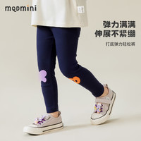 MQDMINI童装儿童裤子女童秋季宝宝修身打底裤中小童ZQ 午后花园深蓝 110