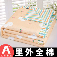 云瑾全棉空调被100%纯棉儿童夏凉被A类抗菌夏被薄被子午睡凉被小被子 草地跑跑 200*230cm双人被(里外全棉)
