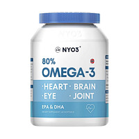 NYO3挪威进口深海鱼鱼油软胶囊高浓缩omega3中老年鱼肝油  1瓶