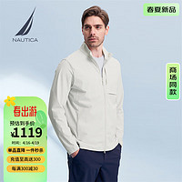 NAUTICA 诺帝卡 男装24春夏新款高弹凉感抗UV舒适薄外套夹克KM4123 迷雾灰02B M