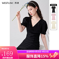 WESTLINK 西遇 女士短款连衣裙 10920672 黑色 S