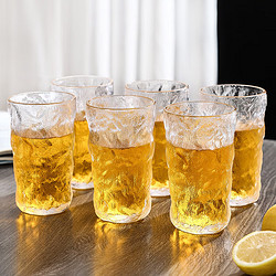 CLASSONLY 品维 冰川杯6只装玻璃杯水杯套装茶杯牛奶杯果汁杯啤酒杯 310ml