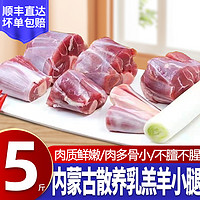 皇家大牧 羊小腿羊肉新鲜现杀内蒙古羔羊羊腱子肉5斤羊腿切块烧烤生鲜食材