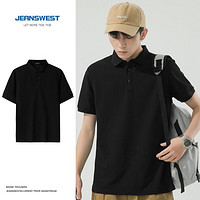 JEANSWEST 真维斯 夏季polo衫男时尚休闲男式t恤百搭纯色透气翻领半袖上衣男