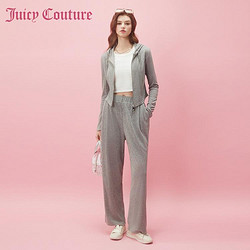 Juicy Couture 橘滋 失焦灰调logo金属牌女式休闲裤