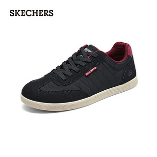 斯凯奇（Skechers）男鞋2024商务休闲鞋户外复古德训鞋低帮鞋板鞋210824 黑色/BLK 39.5