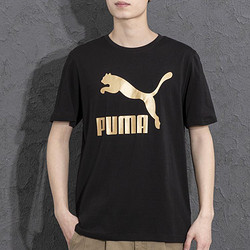 PUMA 彪马 户外圆领短袖男装上衣运动休闲舒适跑步健身时尚T恤