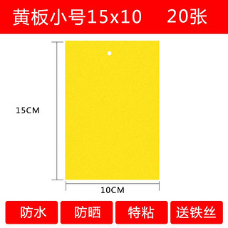 备能粘虫板黄板诱虫板双面粘蝇纸蚊虫贴家用小飞虫诱捕器果蝇苍蝇贴纸 15*10cm（20张）