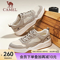 骆驼（CAMEL）2024夏季时尚百搭复古板鞋透气厚底舒适休闲鞋男 G14S136164 烟沙色 38