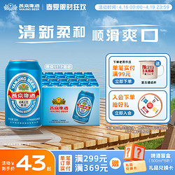 YANJING BEER 燕京啤酒 11度蓝听清爽黄啤酒330ml*24