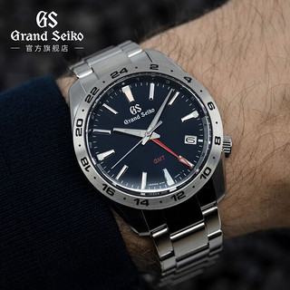 冠蓝狮（Grand Seiko） GrandSeiko冠蓝狮gs石英GMT运动男表 蓝盘SBGN029G