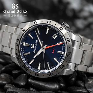 冠蓝狮（Grand Seiko） GrandSeiko冠蓝狮gs石英GMT运动男表 蓝盘SBGN029G