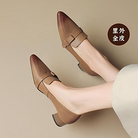 ST&SAT 星期六 2024年新款尖头女式单鞋简约风韩系通勤鞋