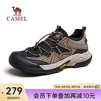 骆驼（CAMEL）2024夏季户外徒步鞋时尚拼接软弹透气舒适休闲鞋 G14M342685  棕黑色 43