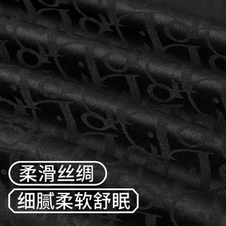 上海故事（STORYOFshanghai）男士睡衣夏季冰丝薄款短袖长裤三件套春秋黑色夏天家居服礼盒装 长意黑【短袖长裤】 L