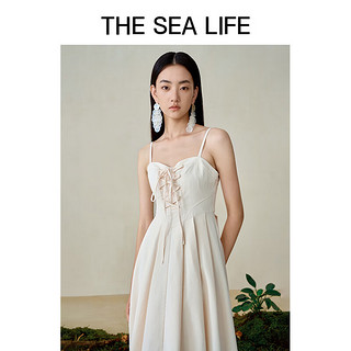 THE SEA LIFE 法式连衣裙2024春季收腰显瘦气质小香风复古长裙B15115 冰淇淋色 S
