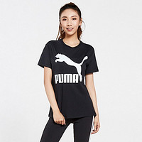 PUMA 彪马 用舞之地 夏季百搭经典大logo清爽透气女款短袖运动女式T恤