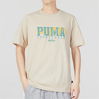 PUMA 彪马 圆领短袖男装上衣运动休闲舒适跑步时尚男式T恤