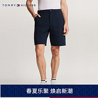 TOMMY HILFIGER24春季男装休闲双后袋肌理感百慕大宽松短裤MW0MW34497 藏青色DW5 29