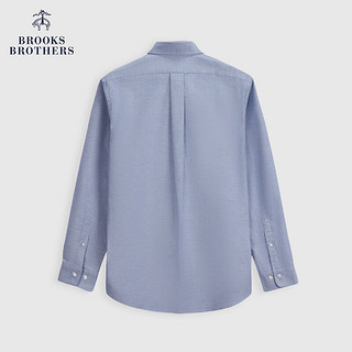 布克兄弟（BrooksBrothers）男士24春夏简约条纹扣结领休闲衬衫 4003-灰色 XL