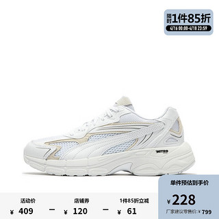 PUMA 彪马 官方 新款男女同款情侣复古休闲鞋慢跑鞋 TEVERIS NITRO 388911 白-01 40